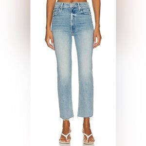 MOTHER High Waisted Rider Ankle Fray